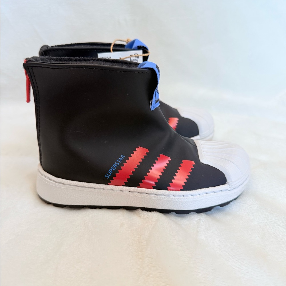 Adidas Superstar 360 Rain Boot J 'Black Bright Red' Kids toddler size 7